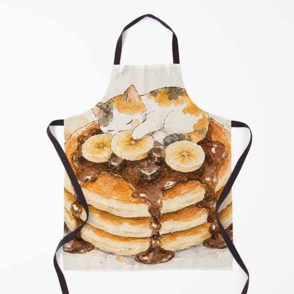Item preview, A Sleeping Cat on Banana Chocolate Pancakes designed and sold by PinkDream Studio.