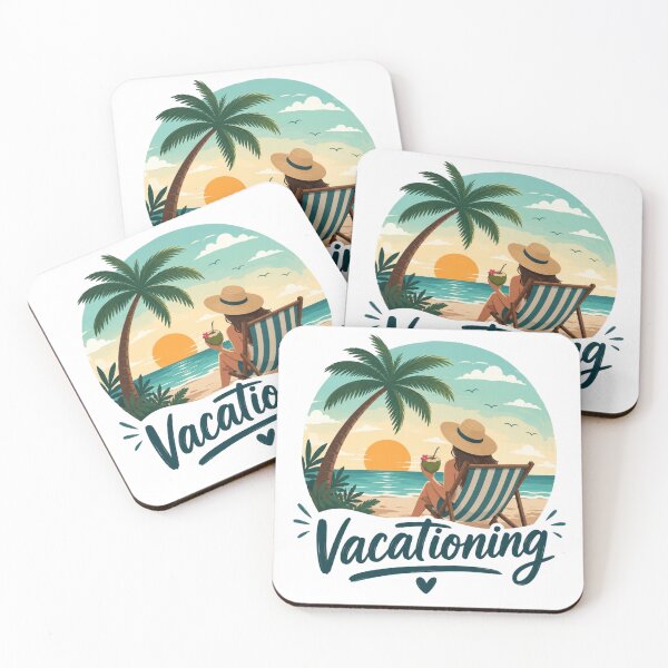 Artikelvorschau, Urlaubsstimmung am Strand bei Sonnenuntergang | Ästhetische Illustration für tropisches Reisen entworfen und verkauft von Sonia dutta_art.