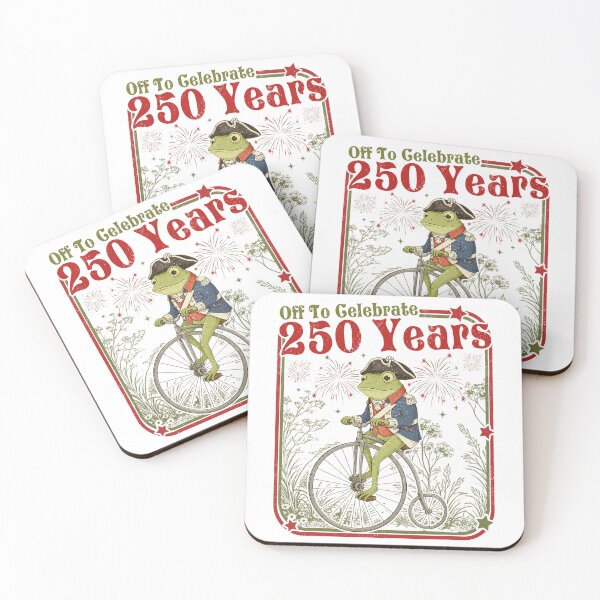 Item preview, Off to Celebrate 250 Years ,USA 250 Anniversary Funny Frog designed and sold by BlightedArt.