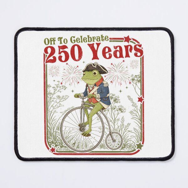 Item preview, Off to Celebrate 250 Years ,USA 250 Anniversary Funny Frog designed and sold by BlightedArt.