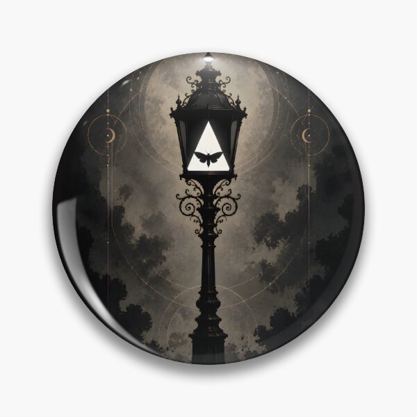 Item preview, Streetlamp of Shadows | Victorian Gothic Moth & Geometric Light Graphic designed and sold by Studio77-Gothic.