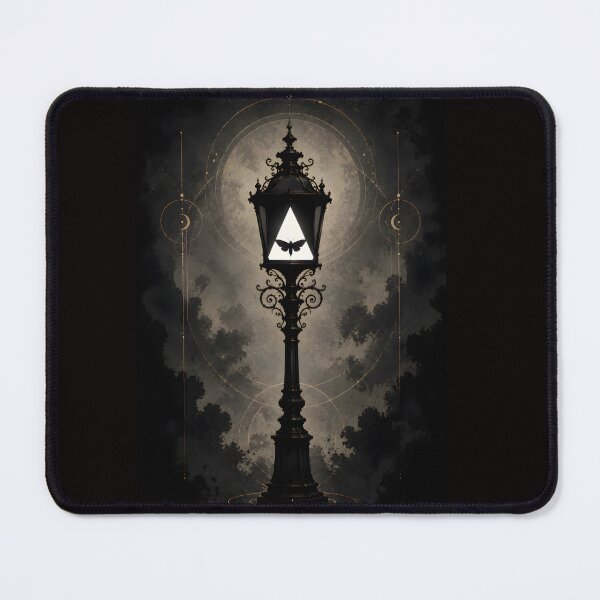Item preview, Streetlamp of Shadows | Victorian Gothic Moth & Geometric Light Graphic designed and sold by Studio77-Gothic.