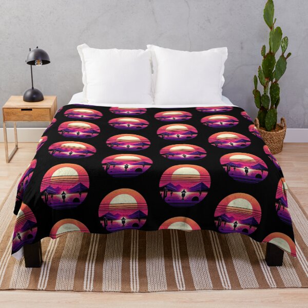 Item preview, Neon Sunset Ride – Retro Motorcycle Design designed and sold by Dogandesighn.