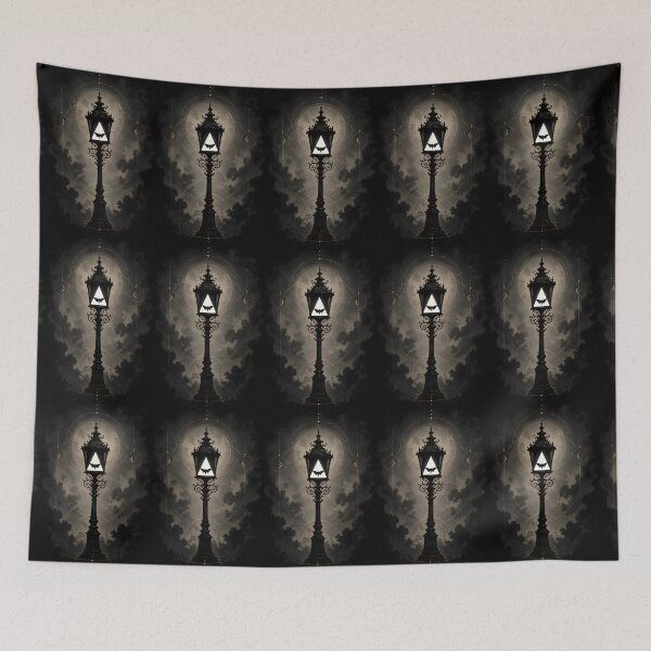 Item preview, Streetlamp of Shadows | Victorian Gothic Moth & Geometric Light Graphic designed and sold by Studio77-Gothic.
