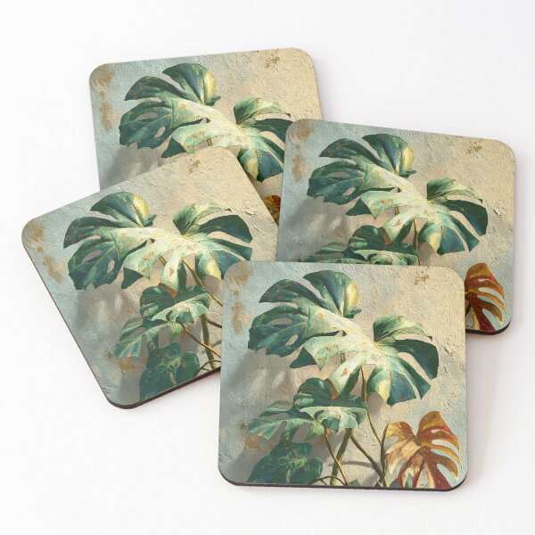 Item preview, Refined Monstera Botanical Art, Soft Pastel Green and Beige Leaf Print designed and sold by daila70.