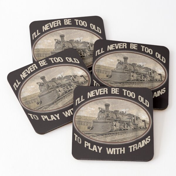 Item preview, Vintage Funny I'll never be too old to play with trains Lover designed and sold by valery-kenz.