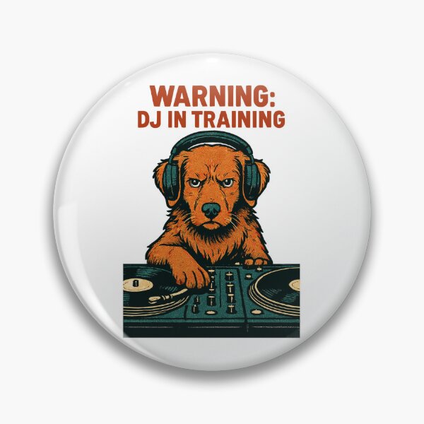 Item preview, DJ Toller Hund – Warning: DJ in Training designed and sold by Pineapple-Tree.