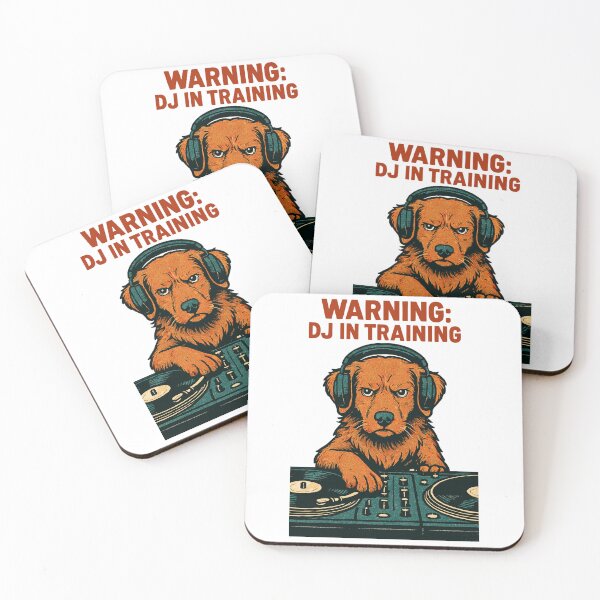 Item preview, DJ Toller Hund – Warning: DJ in Training designed and sold by Pineapple-Tree.