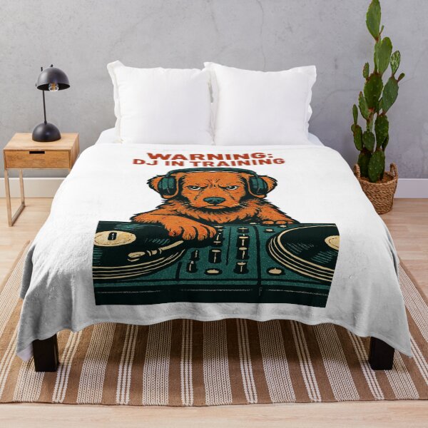 Item preview, DJ Toller Hund – Warning: DJ in Training designed and sold by Pineapple-Tree.