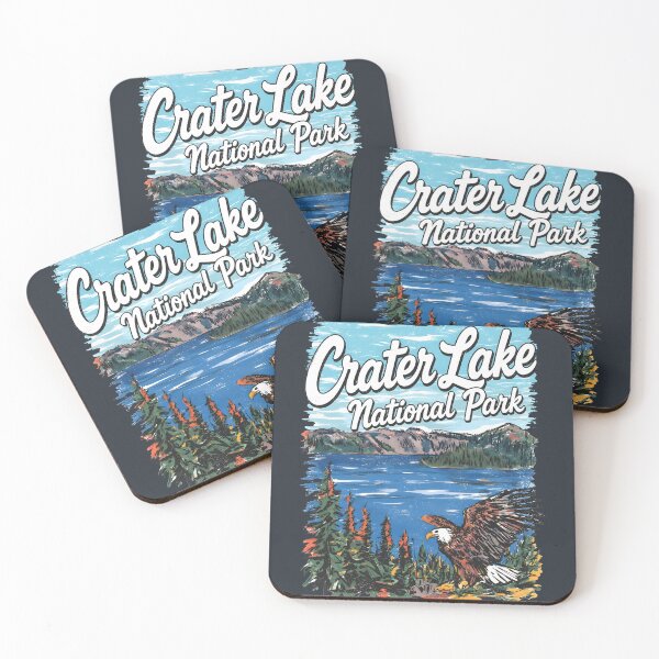 Item preview, Crater Lake National Park Colorful Landscape Cute Eagle designed and sold by HowToCanadian.