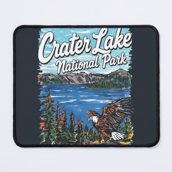 Item preview, Crater Lake National Park Colorful Landscape Cute Eagle designed and sold by HowToCanadian.