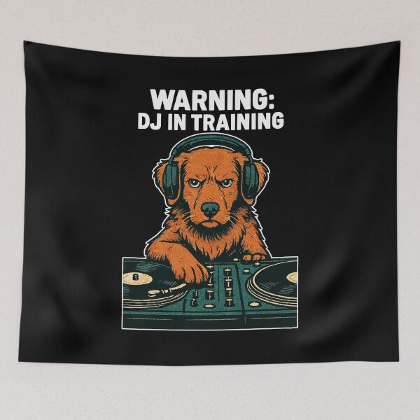 Item preview, DJ Toller Hund – Warning: DJ in Training designed and sold by Pineapple-Tree.