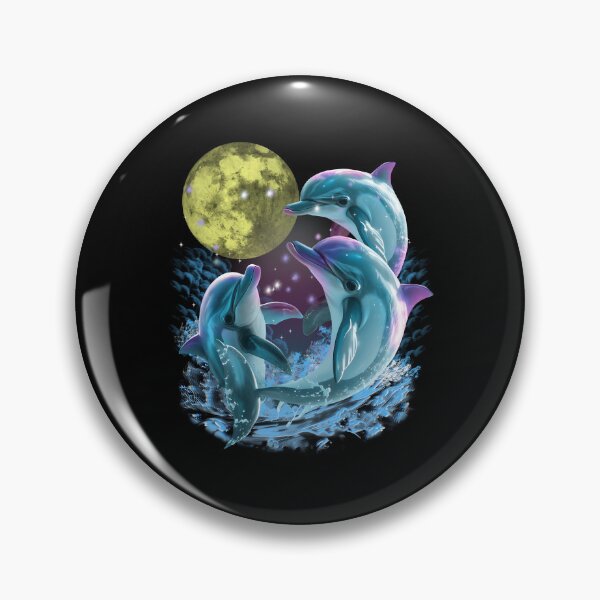 Item preview, Two Dolphins Howling Moon  designed and sold by rcgela.