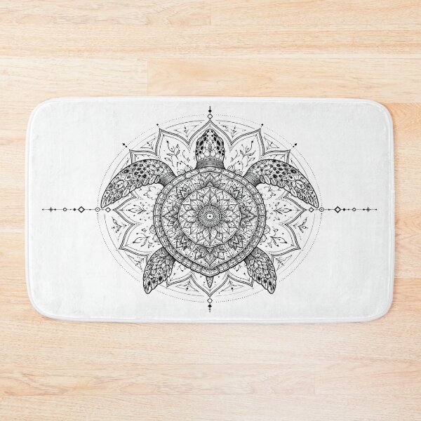 Item preview, Sacred Turtle Mandala Geometric Line Art designed and sold by suryabumblee.