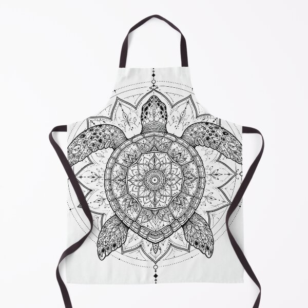 Item preview, Sacred Turtle Mandala Geometric Line Art designed and sold by suryabumblee.