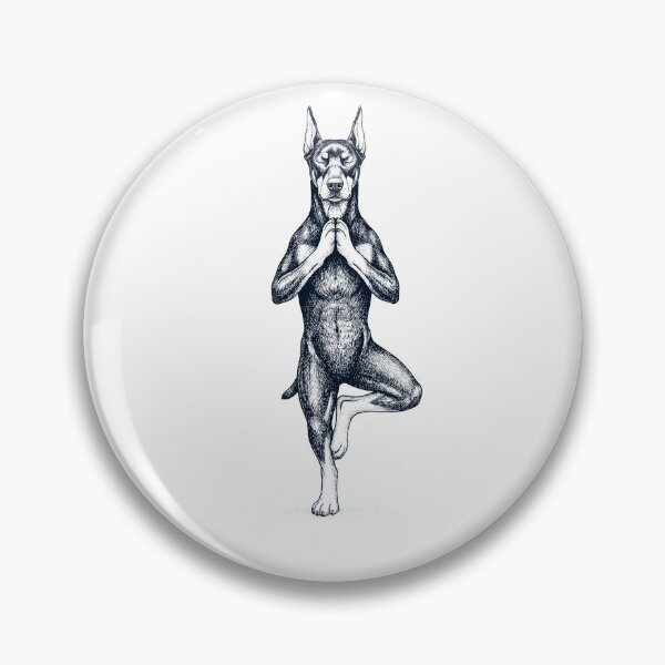 Item preview, Vintage Doberman Pinscher Yoga Tree Pose Dog Mom Lover designed and sold by TerryConnells.