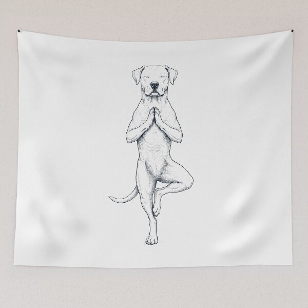 Item preview, Vintage Dogo Argentino Yoga Tree Pose Dog Mom Lover designed and sold by TerryConnells.