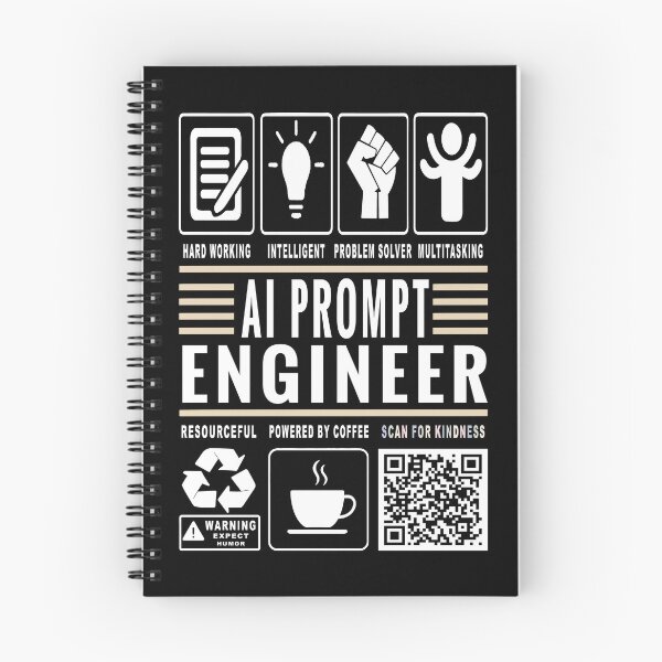 Item preview, Funny AI Prompt Engineer Job Description Icons QR Code designed and sold by MerchMaxxing.