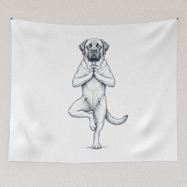 Artikelvorschau, Vintage-Yoga-Baumpose für englische Mastiffs – Hundemama-Liebhaberin entworfen und verkauft von TerryConnells.