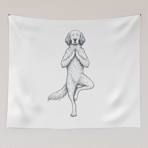 Artikelvorschau, Vintage English Setter Yoga Baumpose Hundemama Liebhaber entworfen und verkauft von TerryConnells.