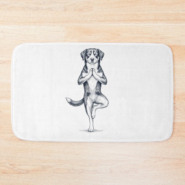 Item preview, Vintage Entlebucher Mountain Dog Yoga Tree Pose Dog Mom Lover designed and sold by TerryConnells.