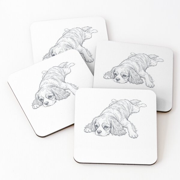 Item preview, Vintage Cavalier King Charles Spaniel Splooting Dog Mom Dad Lover designed and sold by DoodleTortle.