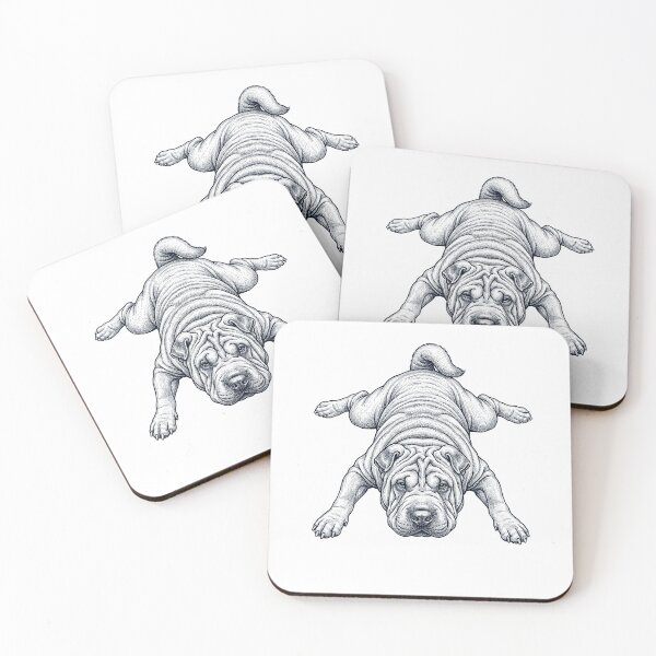 Item preview, Vintage Chinese Shar Pei Splooting Dog Mom Dad Lover designed and sold by DoodleTortle.