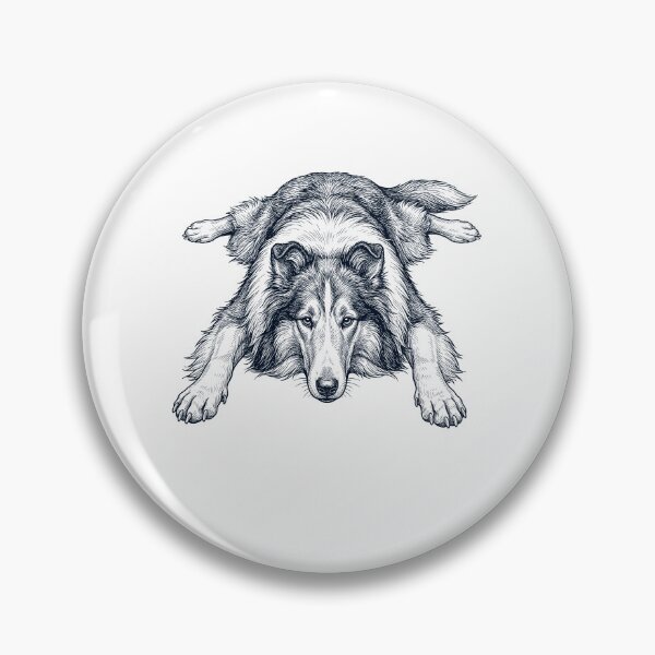 Item preview, Vintage Collie Splooting Dog Mom Dad Lover designed and sold by DoodleTortle.