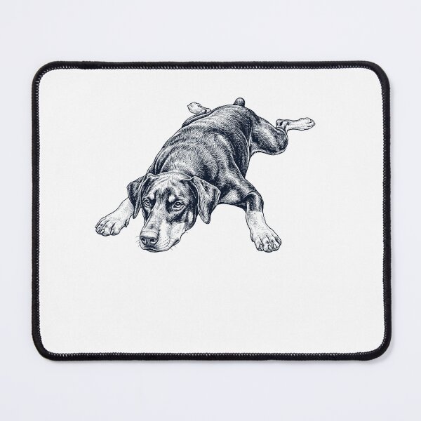 Item preview, Vintage Doberman Pinscher Splooting Dog Mom Dad Lover designed and sold by DoodleTortle.