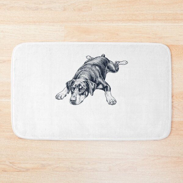 Item preview, Vintage Doberman Pinscher Splooting Dog Mom Dad Lover designed and sold by DoodleTortle.