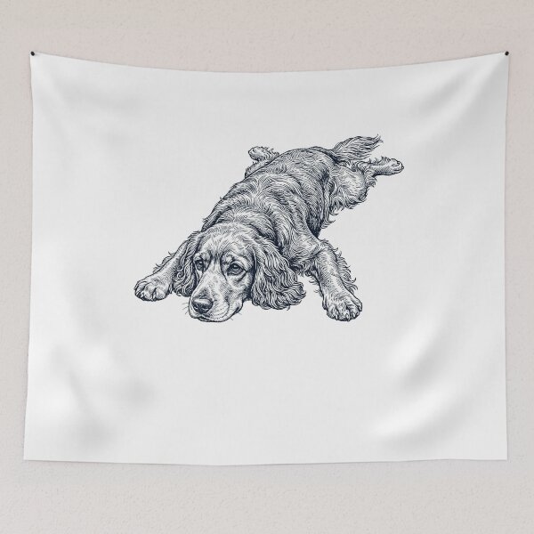 Item preview, Vintage Cocker Spaniel Splooting Dog Mom Dad Lover designed and sold by DoodleTortle.