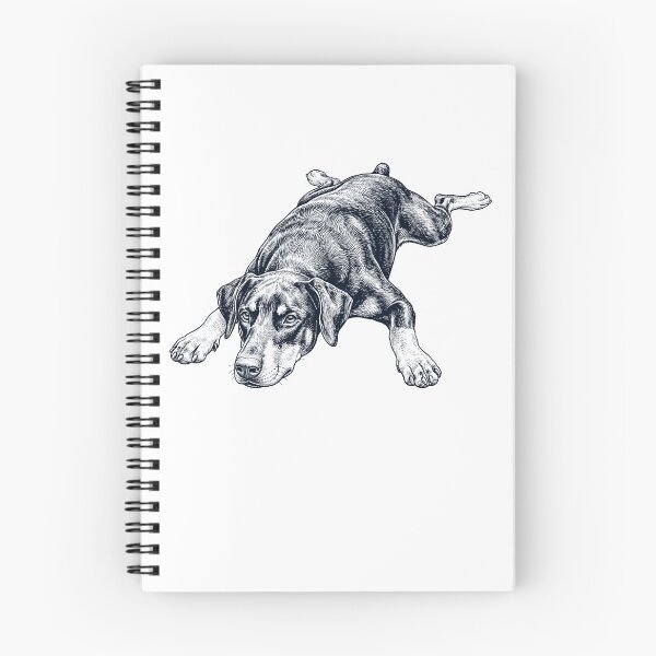 Item preview, Vintage Doberman Pinscher Splooting Dog Mom Dad Lover designed and sold by DoodleTortle.