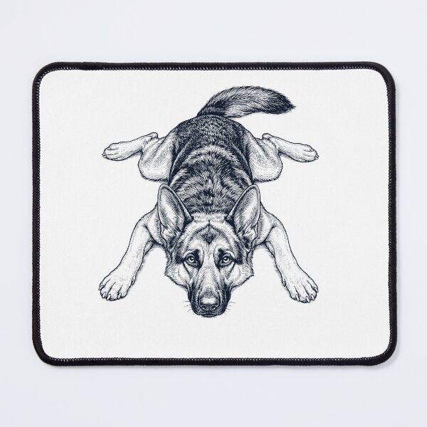 Item preview, Vintage German Shepherd Splooting Dog Mom Dad Lover designed and sold by DoodleTortle.