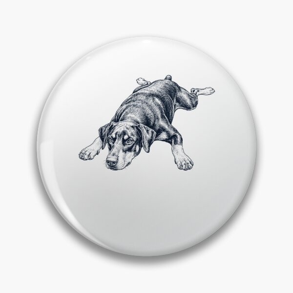 Item preview, Vintage Doberman Pinscher Splooting Dog Mom Dad Lover designed and sold by DoodleTortle.