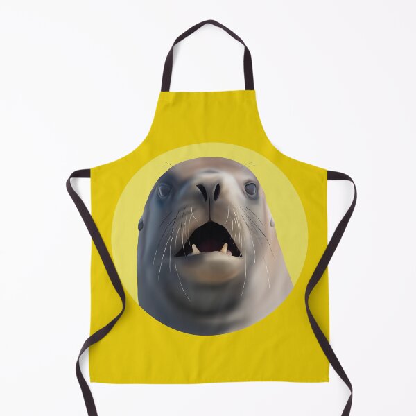 Item preview, Shocked Whakahao (Male New Zealand Sea Lion) on Yellow designed and sold by GivernyKate.