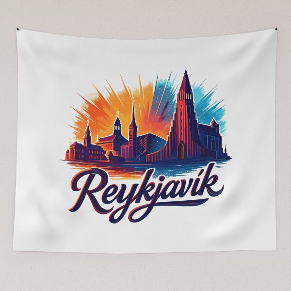 Item preview, Reykjavík Silhouette – Iceland Graphic Design designed and sold by Pineapple-Tree.