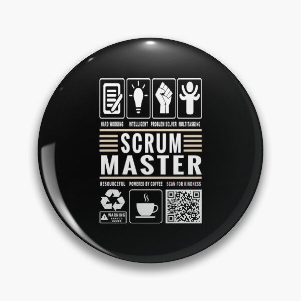 Item preview, Funny Scrum Master Job Description Icons QR Code designed and sold by MerchMaxxing.