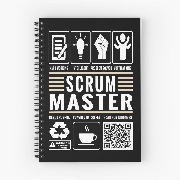 Item preview, Funny Scrum Master Job Description Icons QR Code designed and sold by MerchMaxxing.