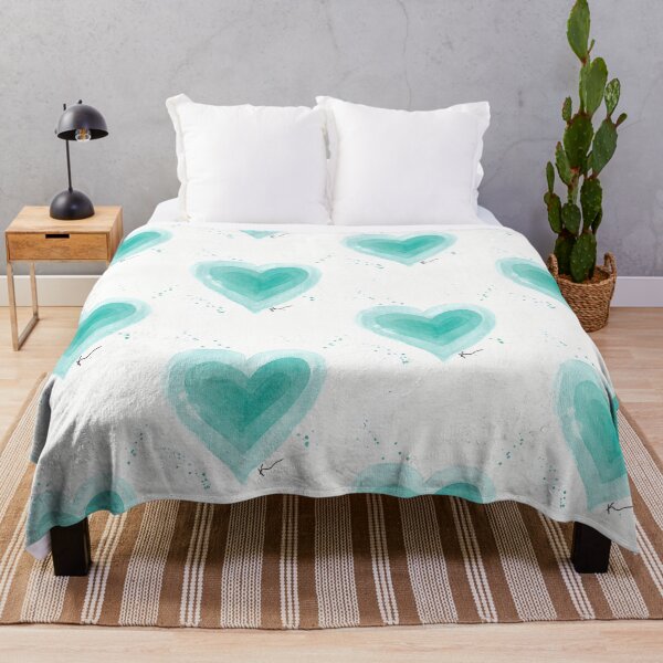 Item preview, Aqua Heart designed and sold by Kirsten Robinson Art.