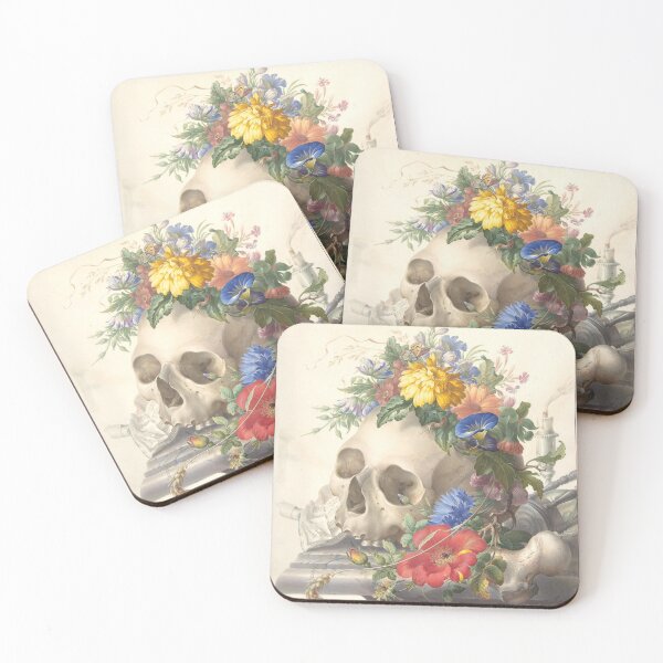 Item preview, Vintage Skull With Flowers | Skull Art designed and sold by GammaRay.