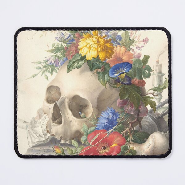 Item preview, Vintage Skull With Flowers | Skull Art designed and sold by GammaRay.