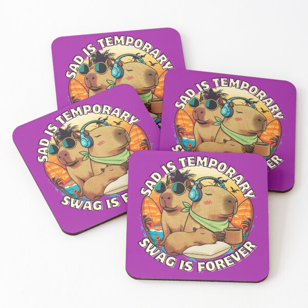Item preview, Capybara Chill Vibes – Sad is Temporary, Swag is Forever designed and sold by 2msons.