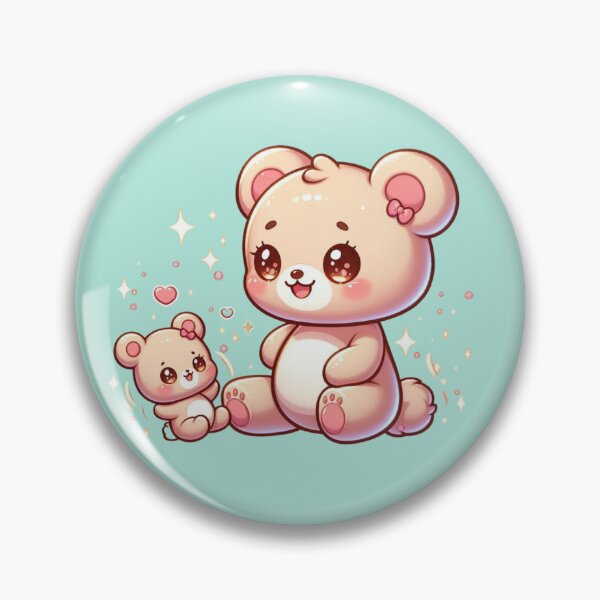 Item preview, Cute Kawaii Teddy Bear Duo Sticker designed and sold by carestazafeli.