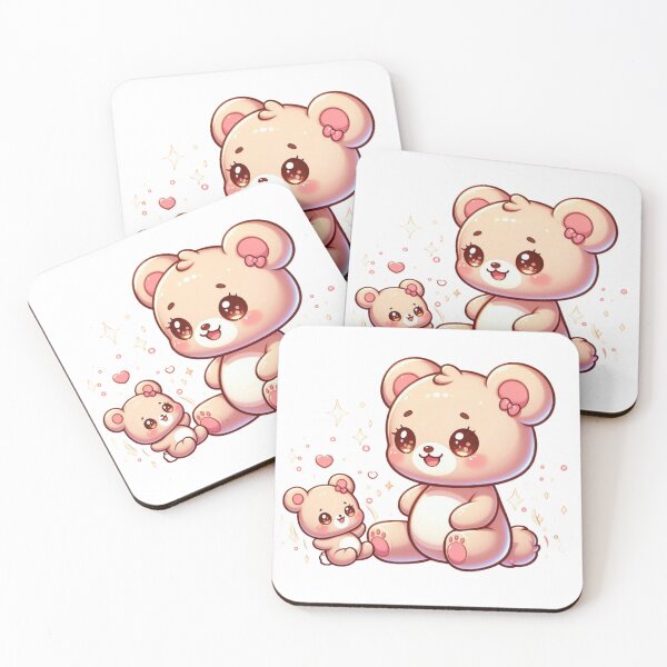 Item preview, Cute Kawaii Teddy Bear Duo Sticker designed and sold by carestazafeli.