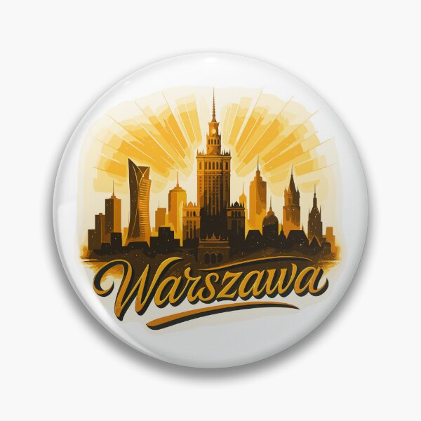 Item preview, Warszawa Skyline Gold – Modern Epic Design designed and sold by Pineapple-Tree.