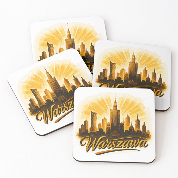 Item preview, Warszawa Skyline Gold – Modern Epic Design designed and sold by Pineapple-Tree.