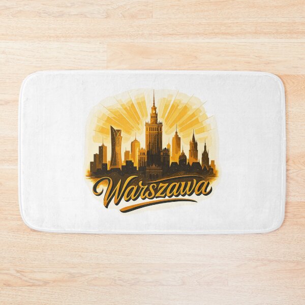 Item preview, Warszawa Skyline Gold – Modern Epic Design designed and sold by Pineapple-Tree.