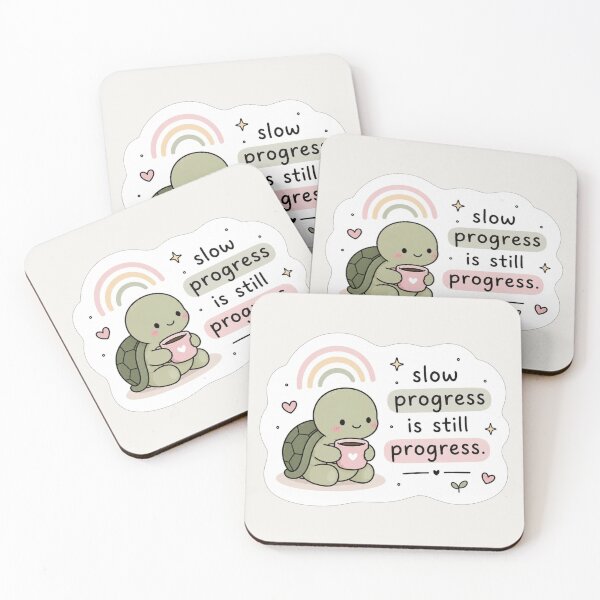 Item preview, Slow Progress Is Still Progress Sticker – Cute Turtle Motivation designed and sold by Digital_products_0111.