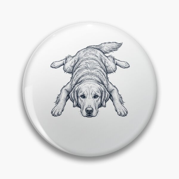 Item preview, Vintage Golden Retriever Splooting Dog Mom Dad Lover designed and sold by DoodleTortle.