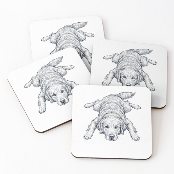 Item preview, Vintage Golden Retriever Splooting Dog Mom Dad Lover designed and sold by DoodleTortle.